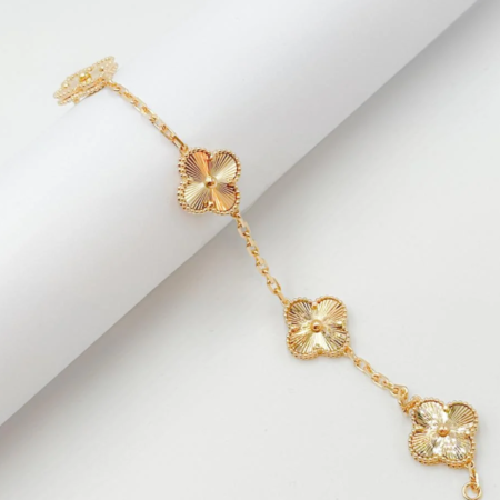 Golden Flower Bracelets for Women and Girls