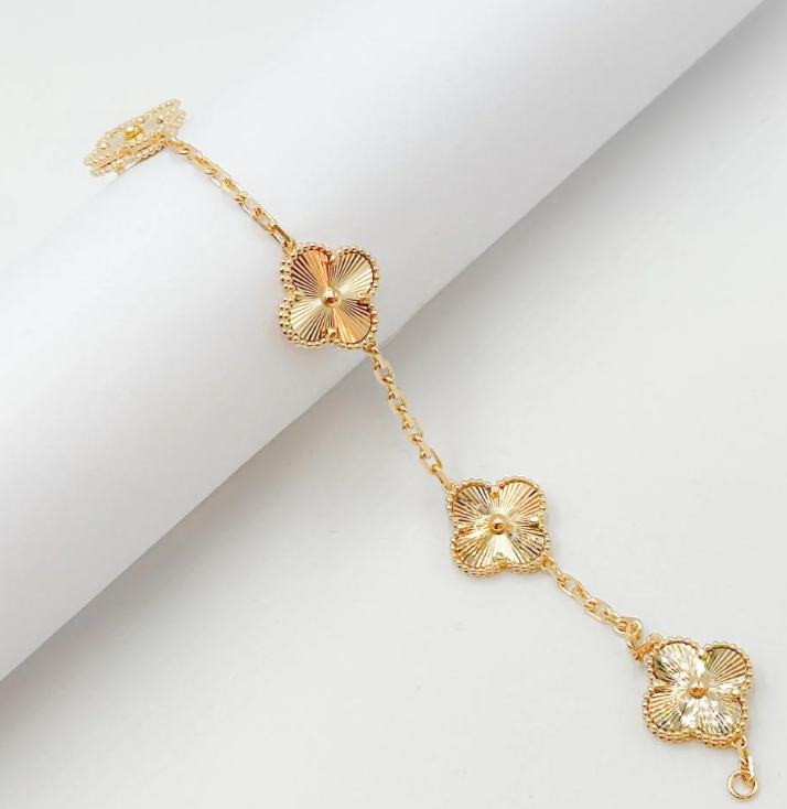 Golden Flower Bracelets for Women and Girls