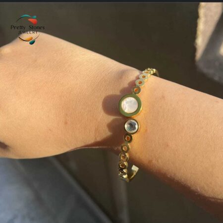 Bracelets Crystal Studded Stainless Steel