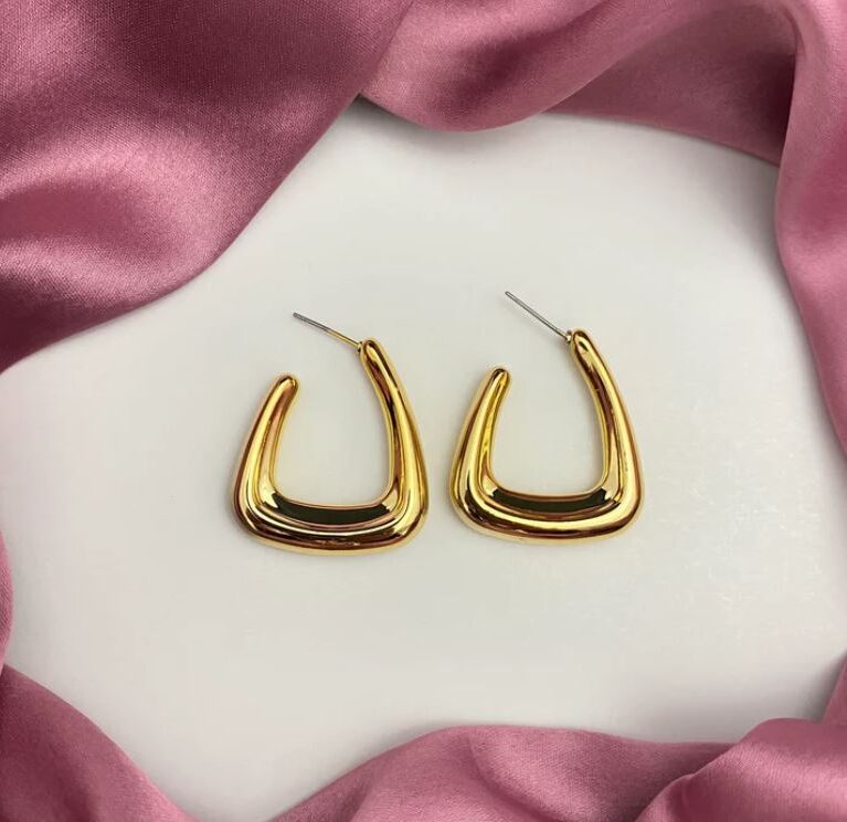 Trendy Acrylic Hoop Earrings