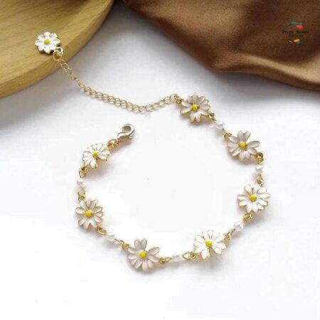 Korea Sweet Simple Flower Daisy Bracelet Adjustable