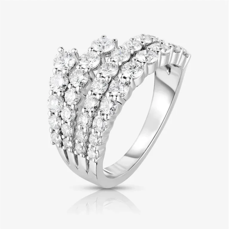Huitan Simple Stylish Lines Cubic Zirconia Rings