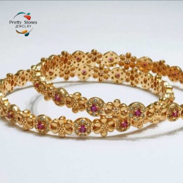 Pair of Indian style casting bangles