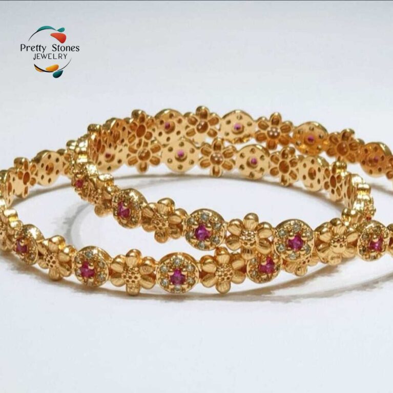 Pair of Indian style casting bangles