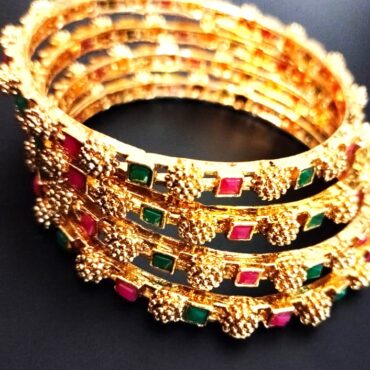 Set of Four - Rajwari Imitate High Quality Gold Plated Bangles