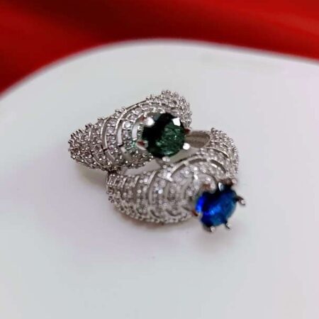 Adjustable Zircon Ring Diamond Shape Stones