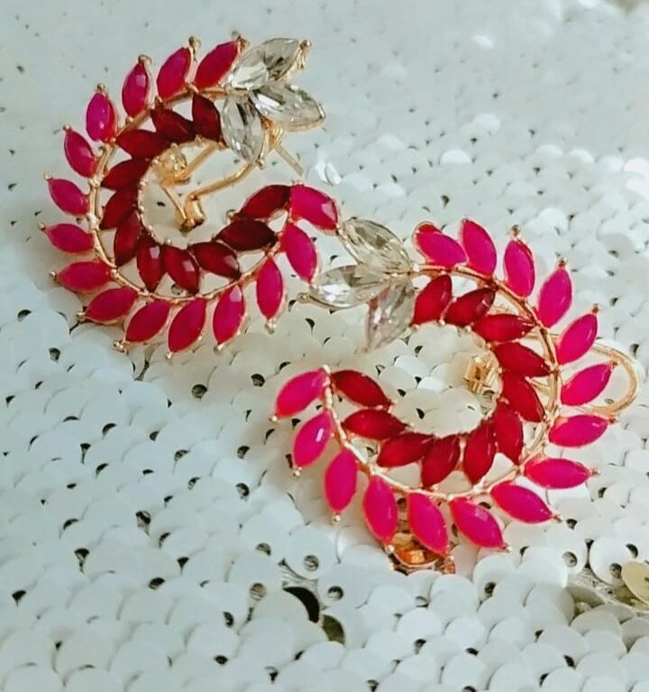 Cubic Zircon Round Earrings