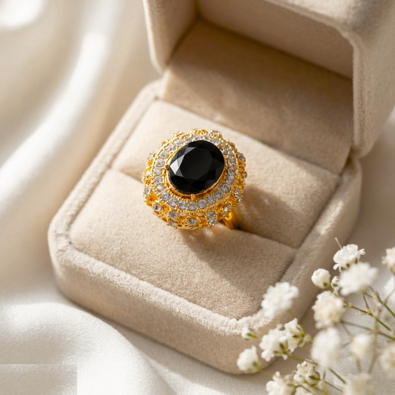 Oval Stone Ring Adjustable - PRH