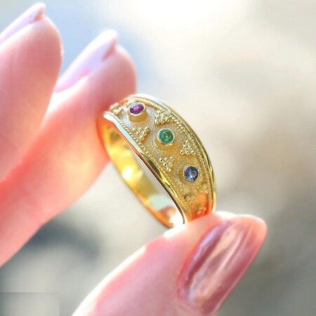 CRGH00740 CSH Casting Ring With Three Gems - CRGH