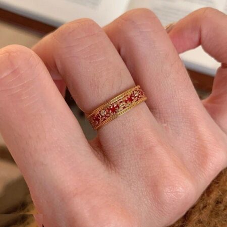 CRGH00751 WNS Crimson Blossom Adjustable Ring - CRGH