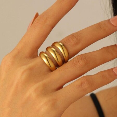 CRGH00765 QWN Triple Band Adjustable Ring  - CRGH