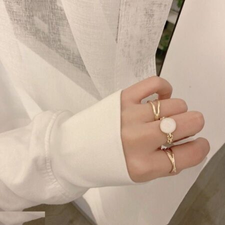 CRGH367 LSH 3 Painted Cuts Rings Adjustable
