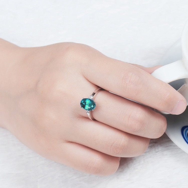 Oval Stone Ring Adjustable