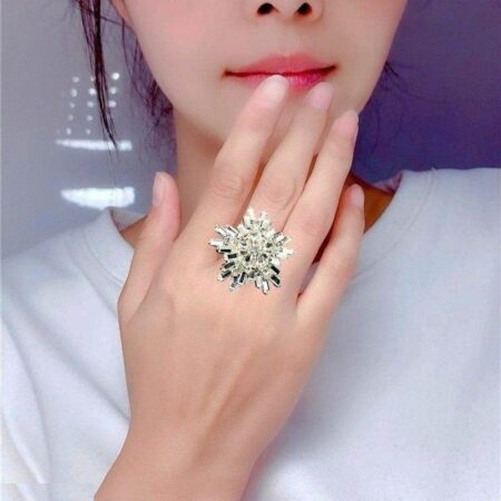 PRH00044 SDQ Tear Flower Ring Adjustable - PRH