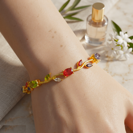 TBCH00577 QSJ Tulip Leaf Round Bracelet - TBCH
