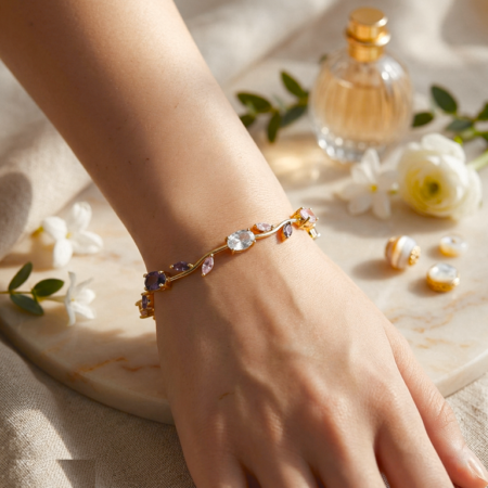 TBCH00581 MSJ Tulip Leaf Multi Bracelet - TBCH