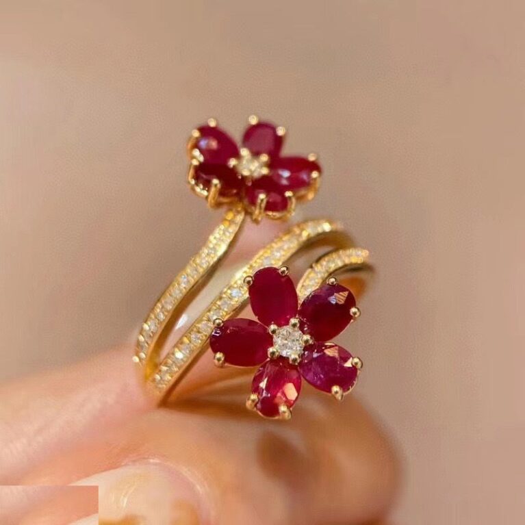 Double Flower Ring Adjustable - TRGH