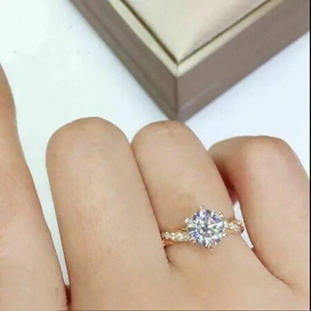 Imp Round Cut Moissanite Ring - TRGH