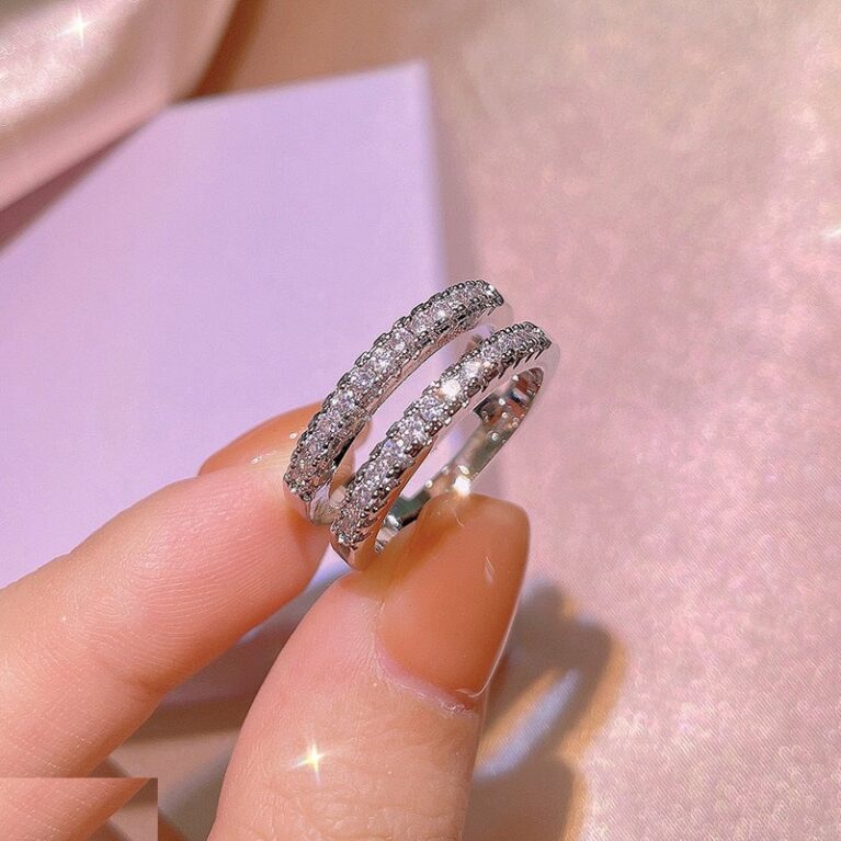 Imp Square Layered ZIRCON Ring