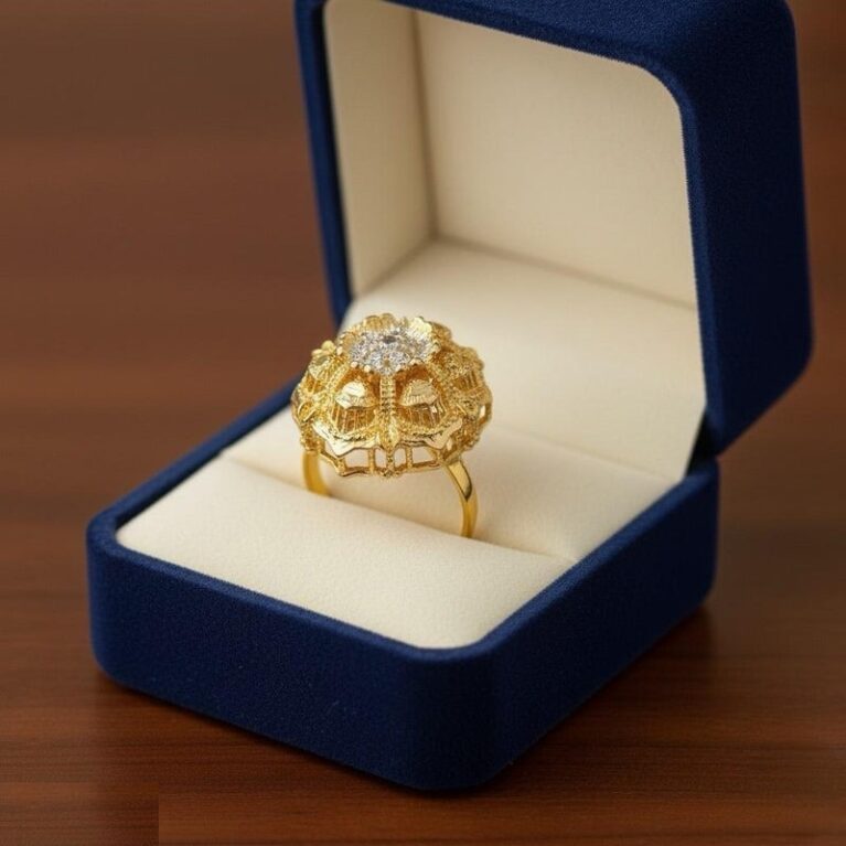 Round Flower Ring Adjustable - PRH