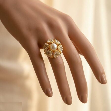 Pearl Flower Ring Adjustable - PRH