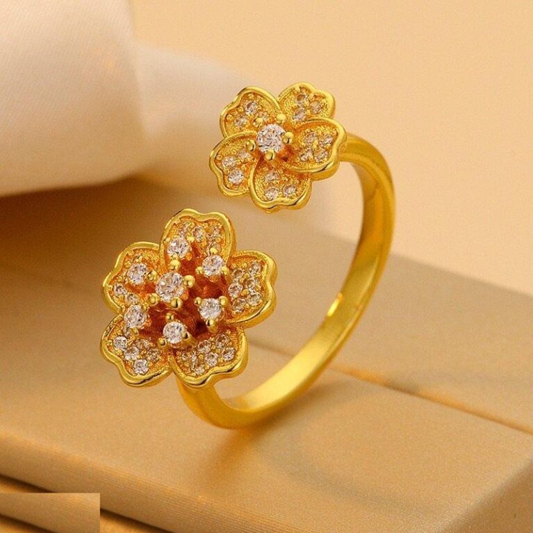 Double Flower Ring Adjustable - CRGH