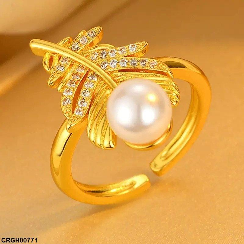 Leaf Pearl Ring Adjustable - CRGH