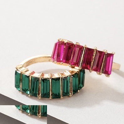 Baguette Layered 7 Size Ring