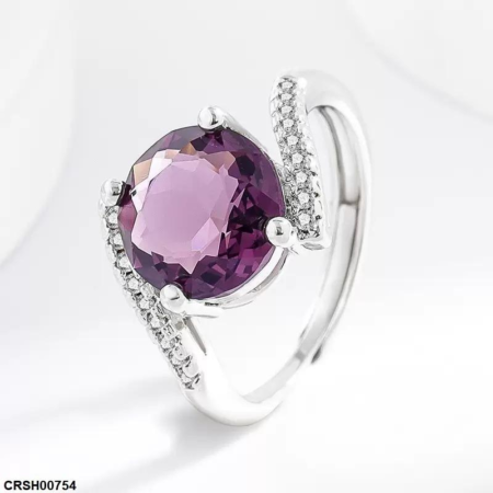 Round Stone Ring Adjustable - CRSH