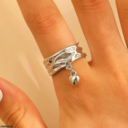Heart Drop Ring Adjustable - CRSH
