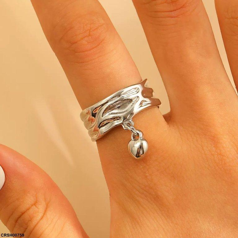 Heart Drop Ring Adjustable - CRSH