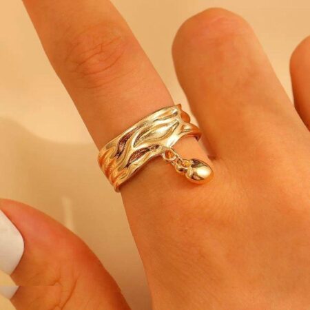 Heart Drop Ring Adjustable - CRGH