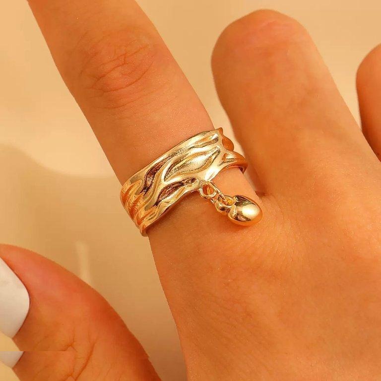 Heart Drop Ring Adjustable - CRGH