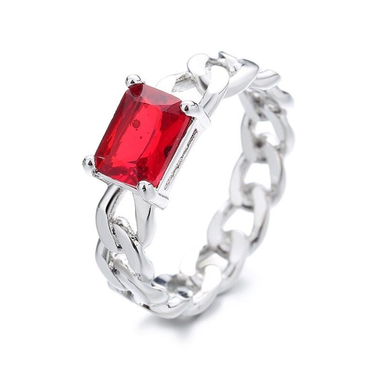 Link Chain Square Ring