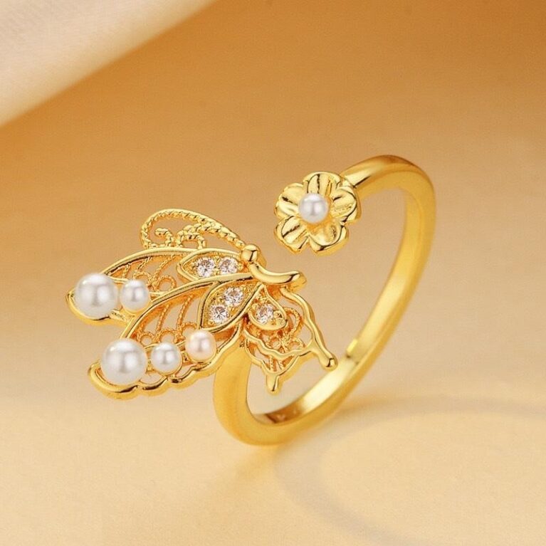 Butterfly  Flower Ring Adjustable - TRGH