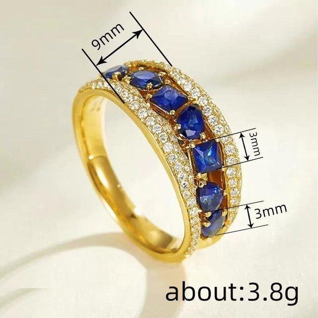 Square Blue Stone Ring - TRGH