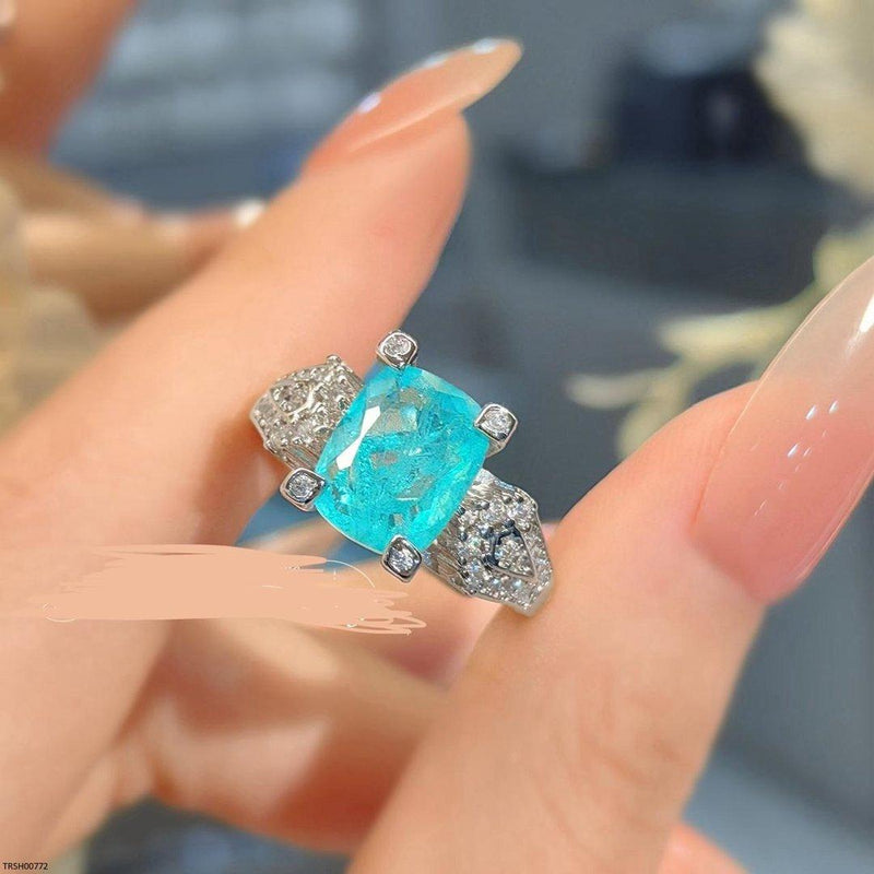 Azure Square Adjustable Ring -TRSH