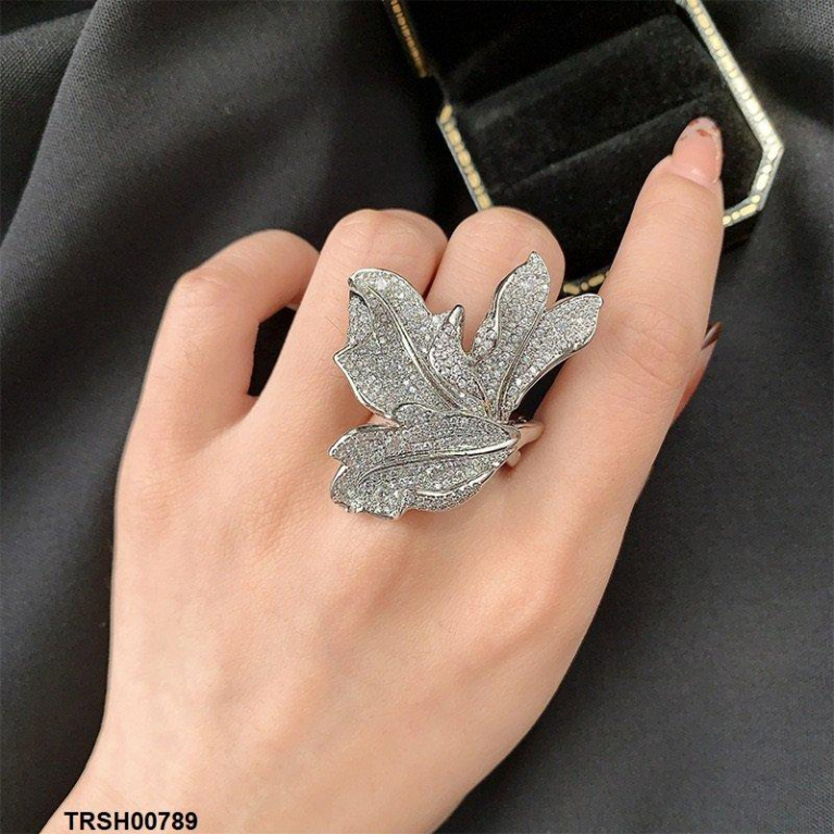Imp Leaf ZIRCON Ring Adjustable - TRSH