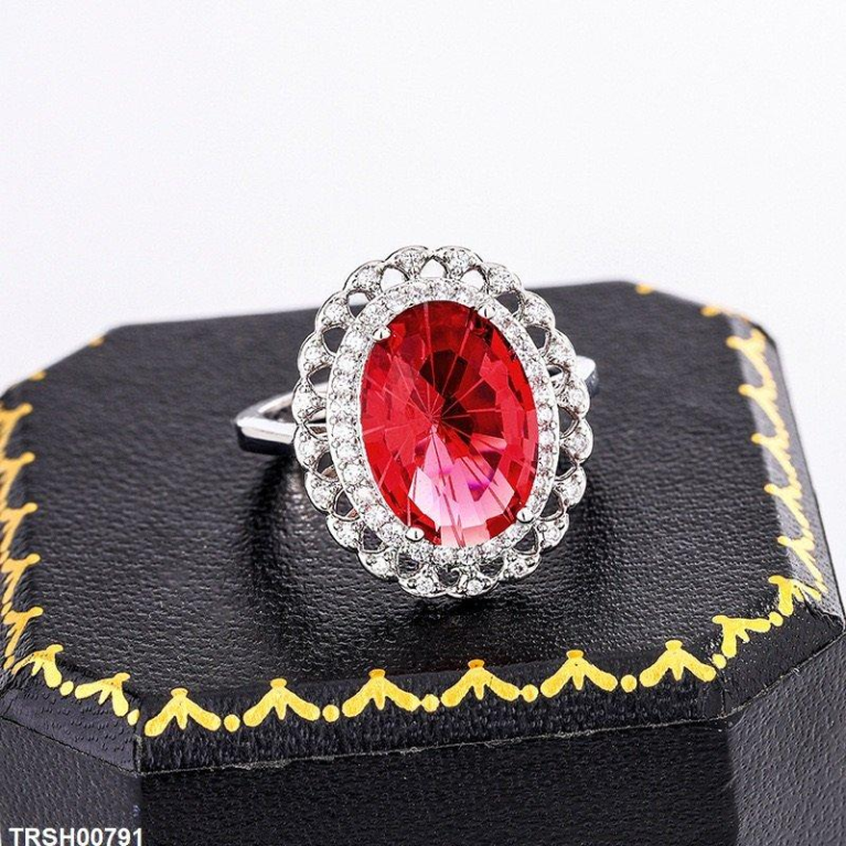 Redish Oval Stone Ring - TRSH