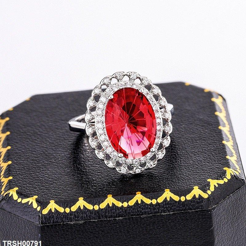Redish Oval Stone Ring - TRSH