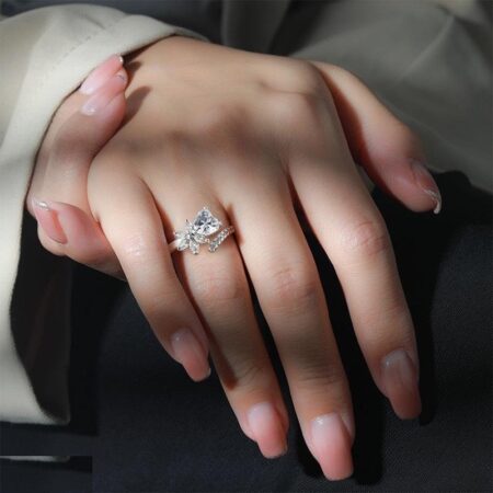 Heart/Flower ZIRCON Ring Adjustable - TRSH