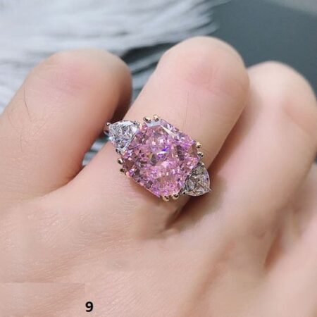 Heart & Cushion Adjustable Ring