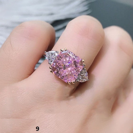 Heart & Cushion Adjustable Ring