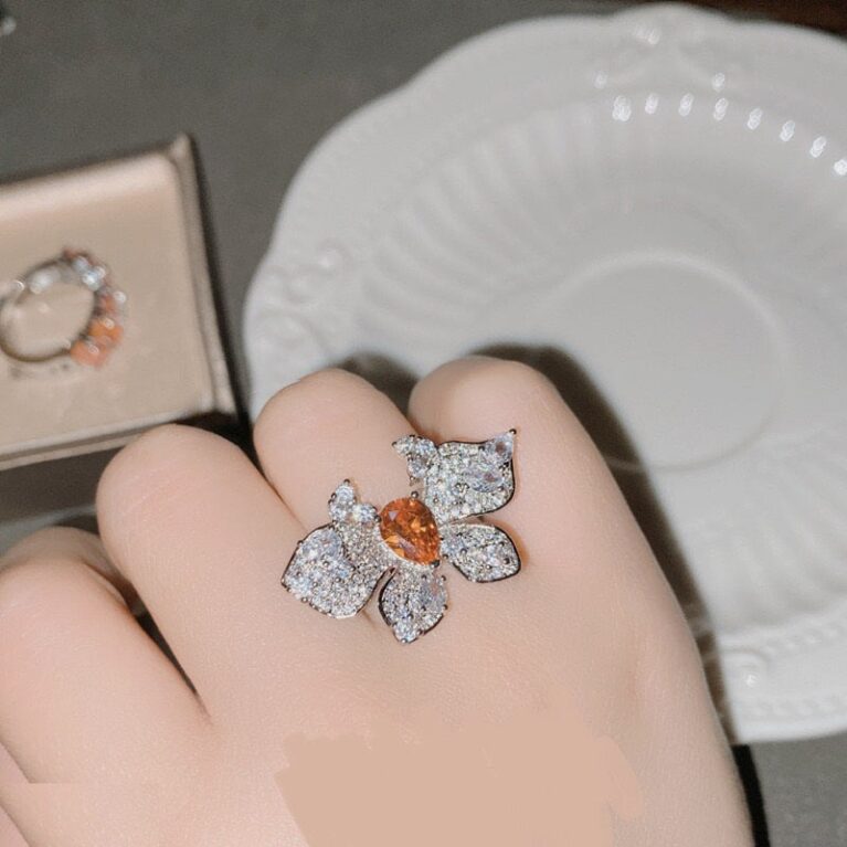 Spider Flower Adjustable Ring