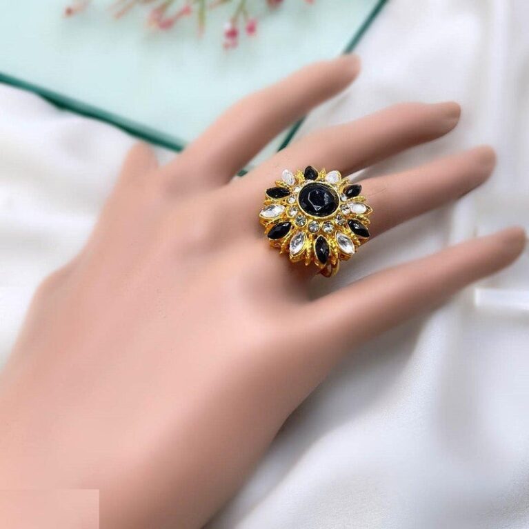 Tear/Round Flower Ring Adjustable Ring - PRH