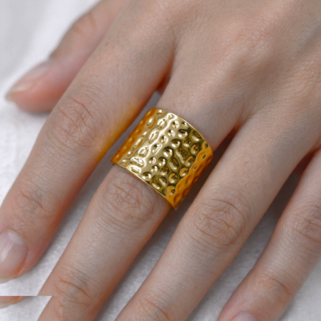 Stainless Steel Wide Dome Ring Adjustable - CRGH