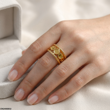 Stainless Steel Round Double Layer Ring Adjustable - CRGH