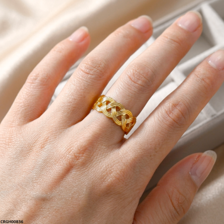 Link Chain Stainless Steel Ring Adjustable - CRGH