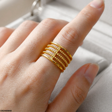 Round Layers Stainless Steel Ring Adjustable - CRGH
