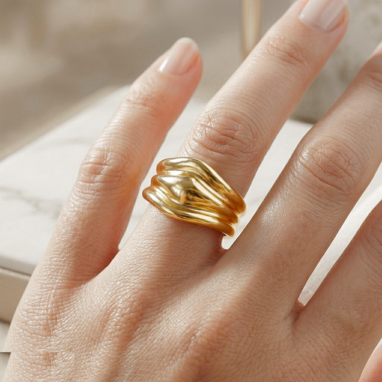 Crown Bold Stainless Steel Ring Adjustable - CRGH